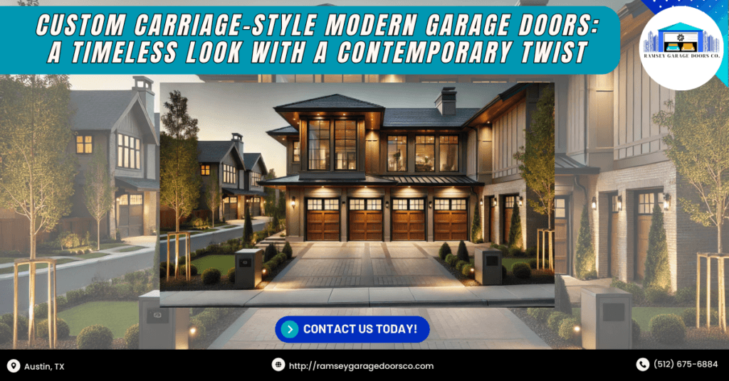 Custom Carriage-Style Modern Garage Doors: A Timeless Look with a Contemporary Twist 2 Ramsey Garage Doors Co 2